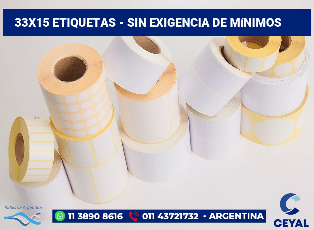 33×15 Etiquetas