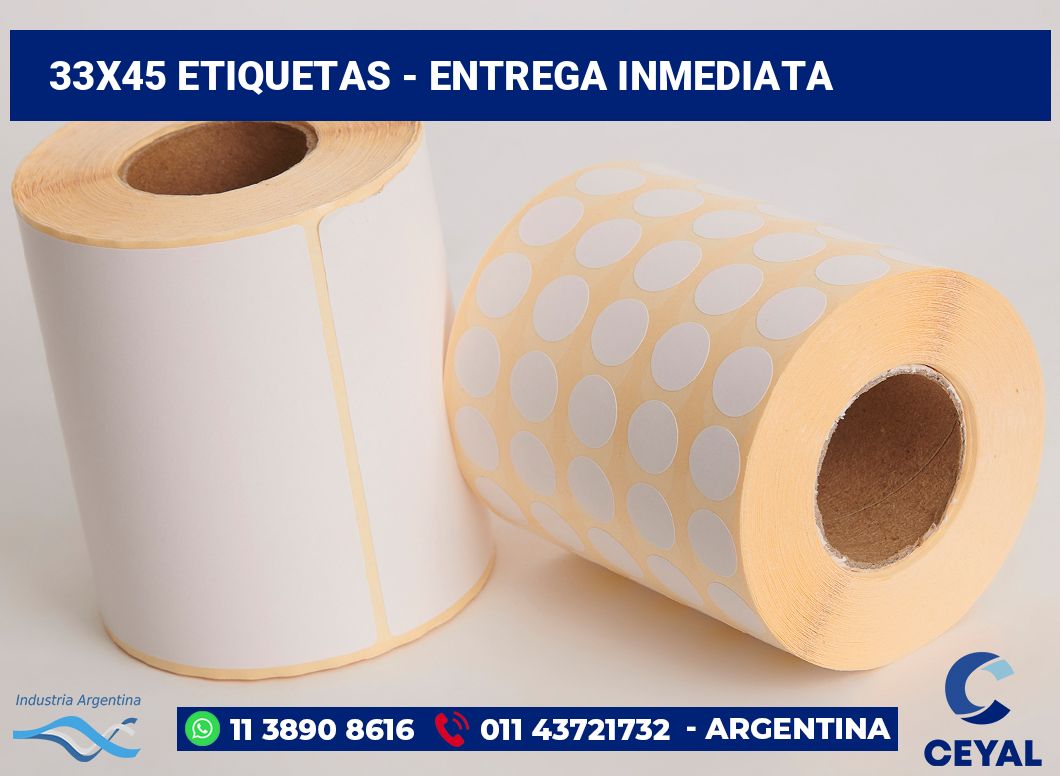 33×45 Etiquetas