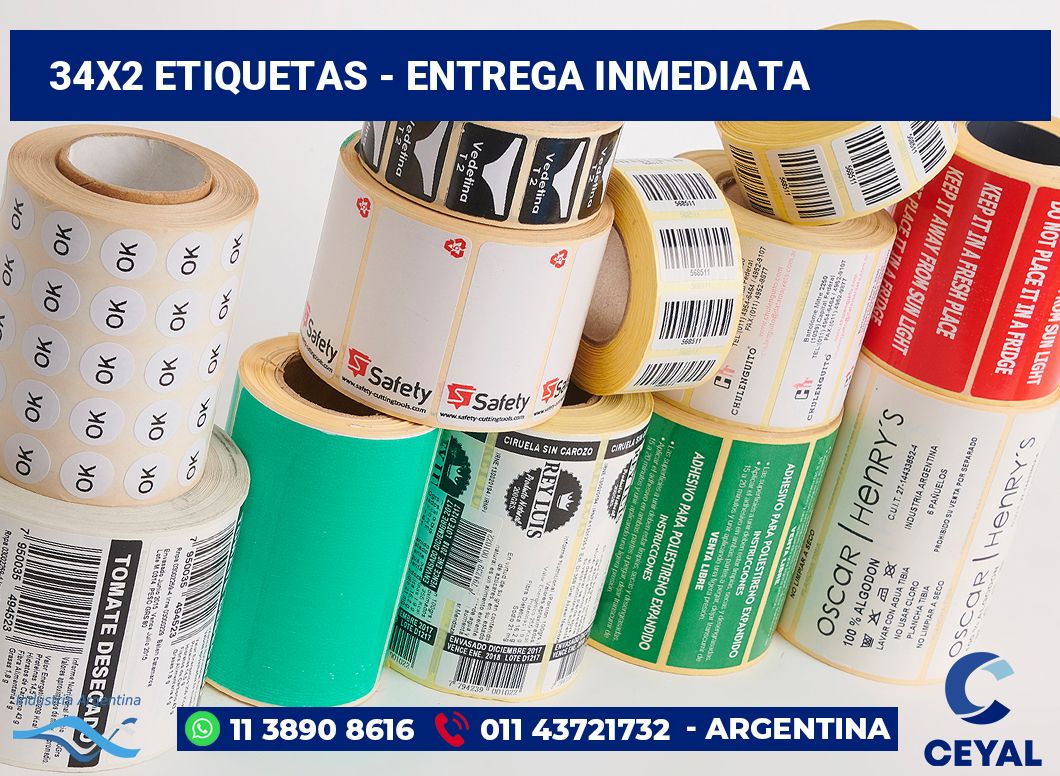 34×2 Etiquetas