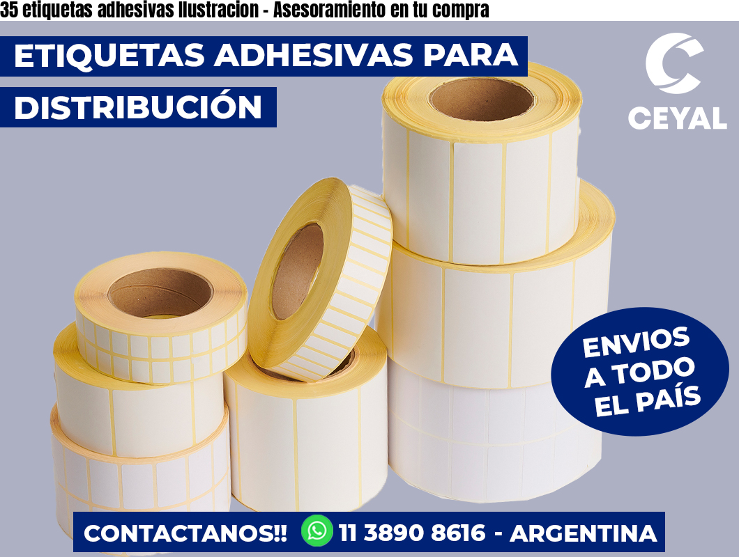 35 etiquetas adhesivas Ilustracion - Asesoramiento en tu compra