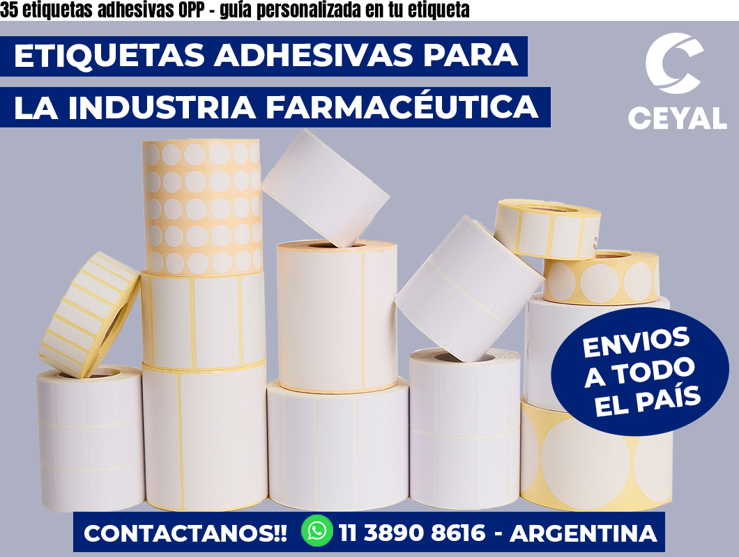 35 etiquetas adhesivas OPP - guía personalizada en tu etiqueta