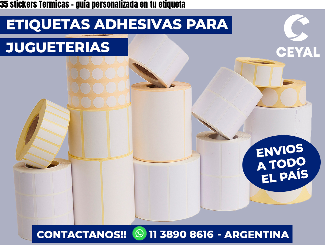 35 stickers Termicas – guía personalizada en tu etiqueta