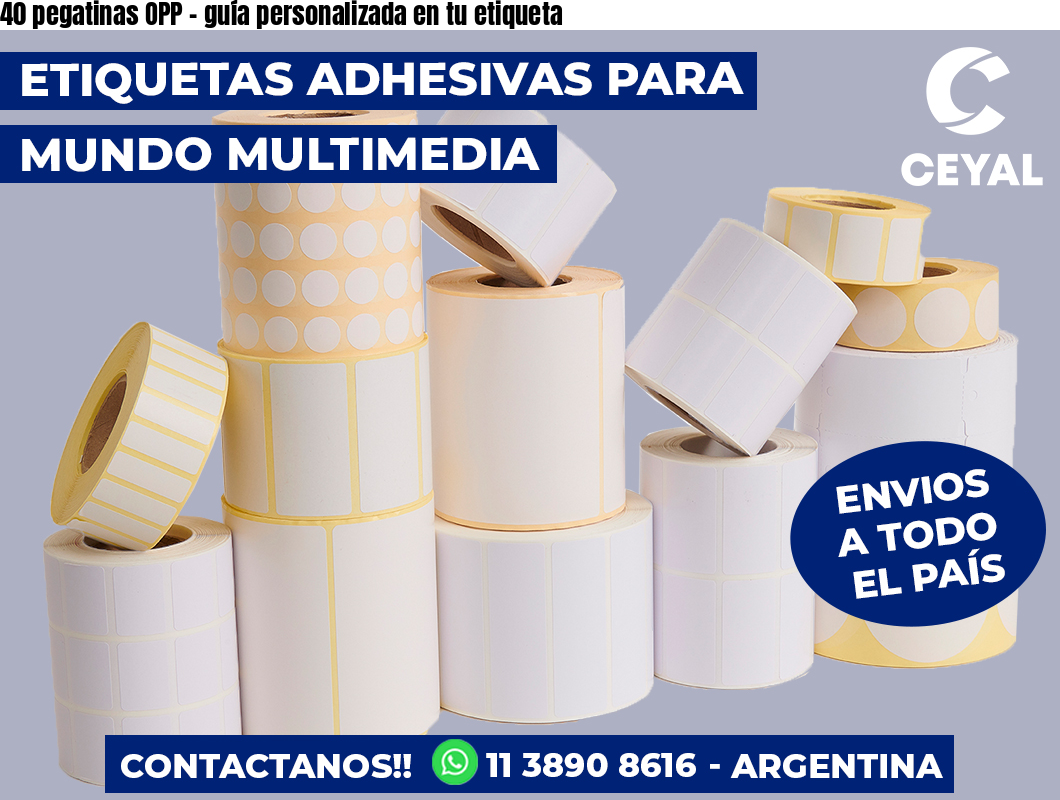 40 pegatinas OPP - guía personalizada en tu etiqueta