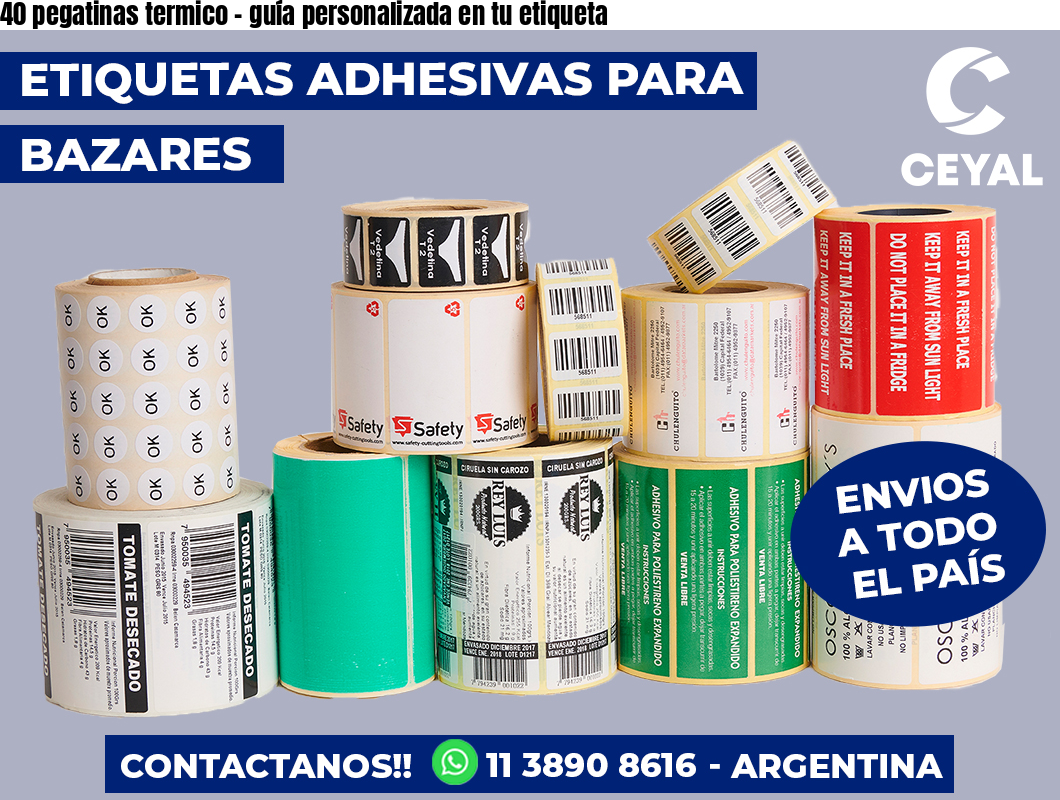 40 pegatinas termico – guía personalizada en tu etiqueta