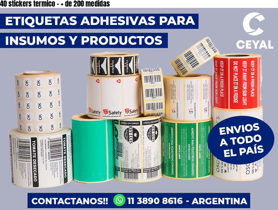 40 stickers termico – + de 200 medidas