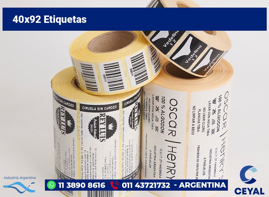 40x92 Etiquetas