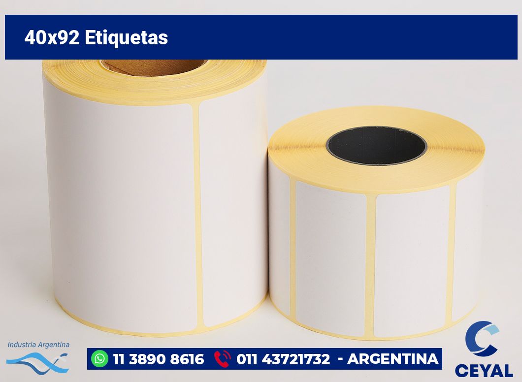 40×92 Etiquetas
