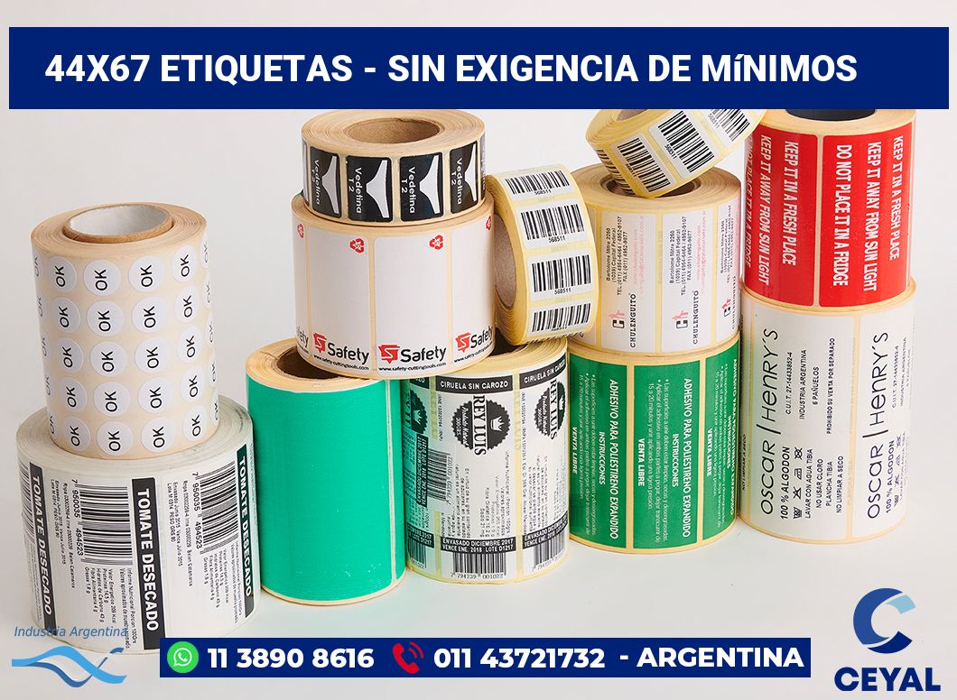 44×67 Etiquetas