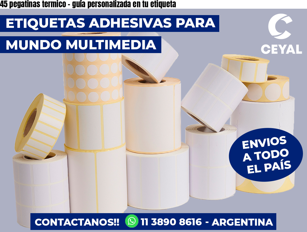 45 pegatinas termico - guía personalizada en tu etiqueta