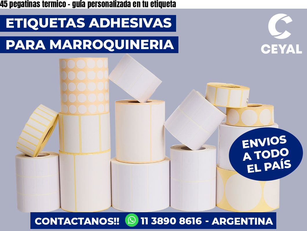 45 pegatinas termico - guía personalizada en tu etiqueta