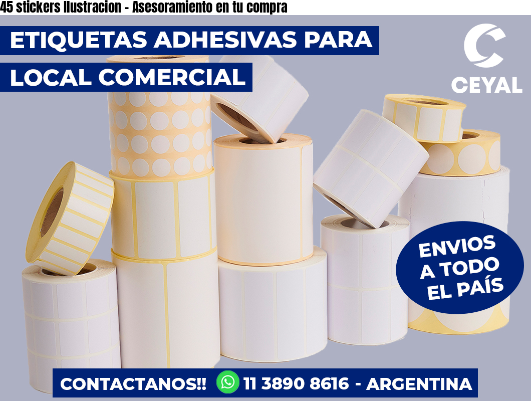 45 stickers Ilustracion - Asesoramiento en tu compra