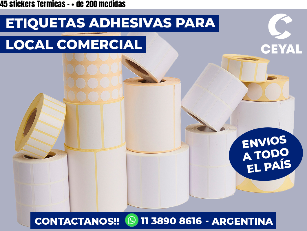 45 stickers Termicas - + de 200 medidas