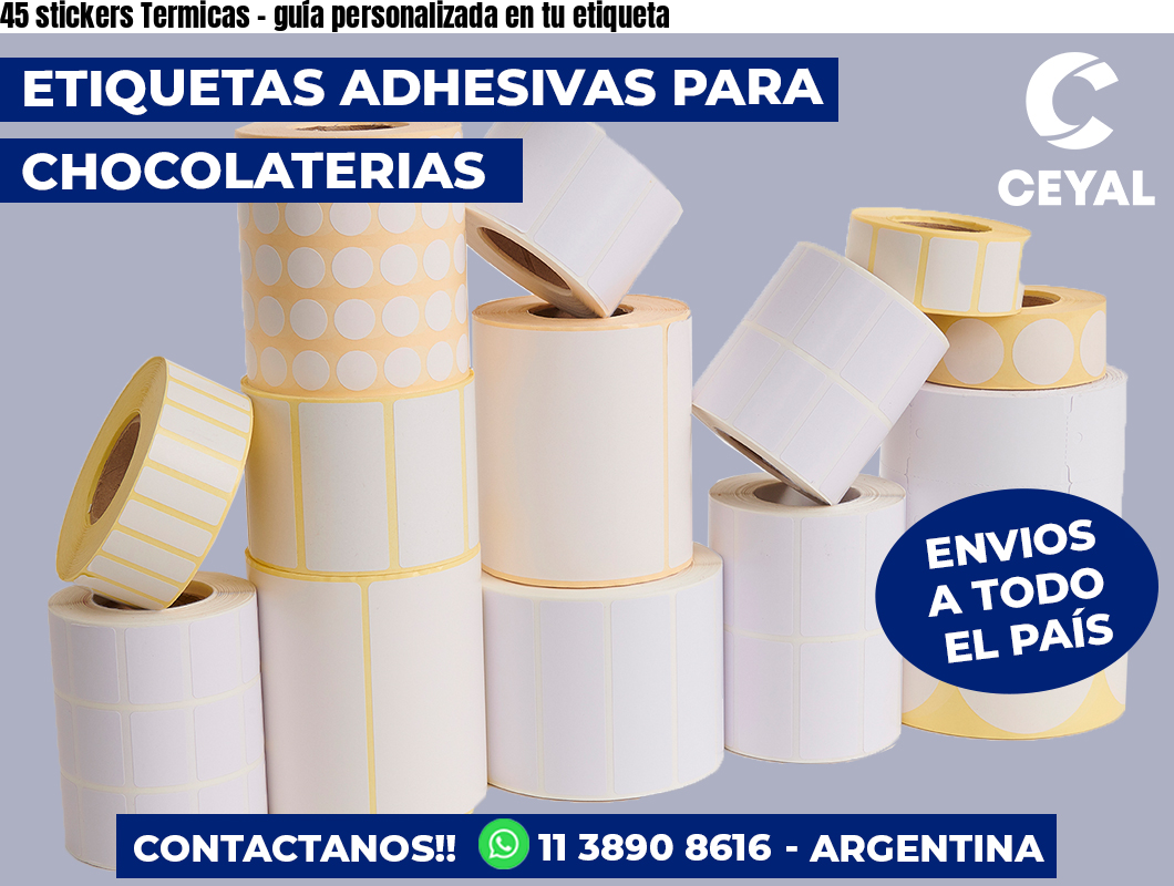 45 stickers Termicas - guía personalizada en tu etiqueta