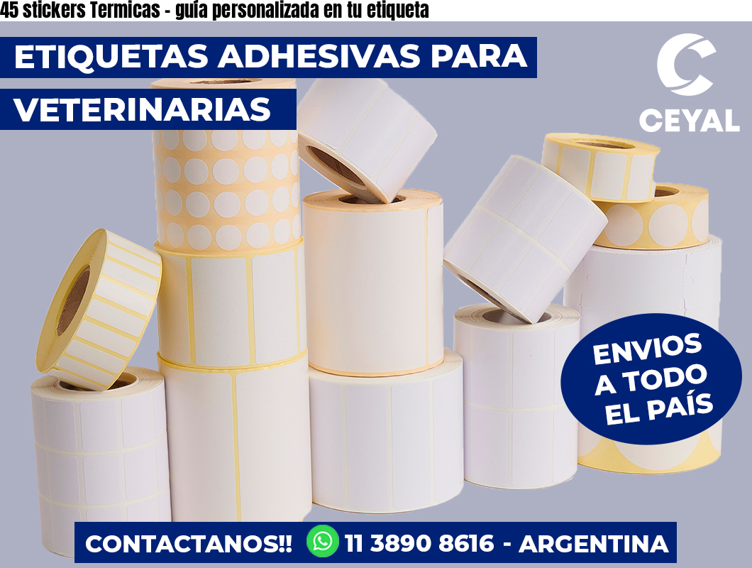 45 stickers Termicas – guía personalizada en tu etiqueta