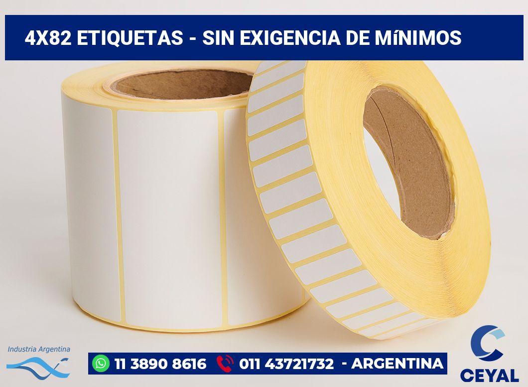 4×82 Etiquetas
