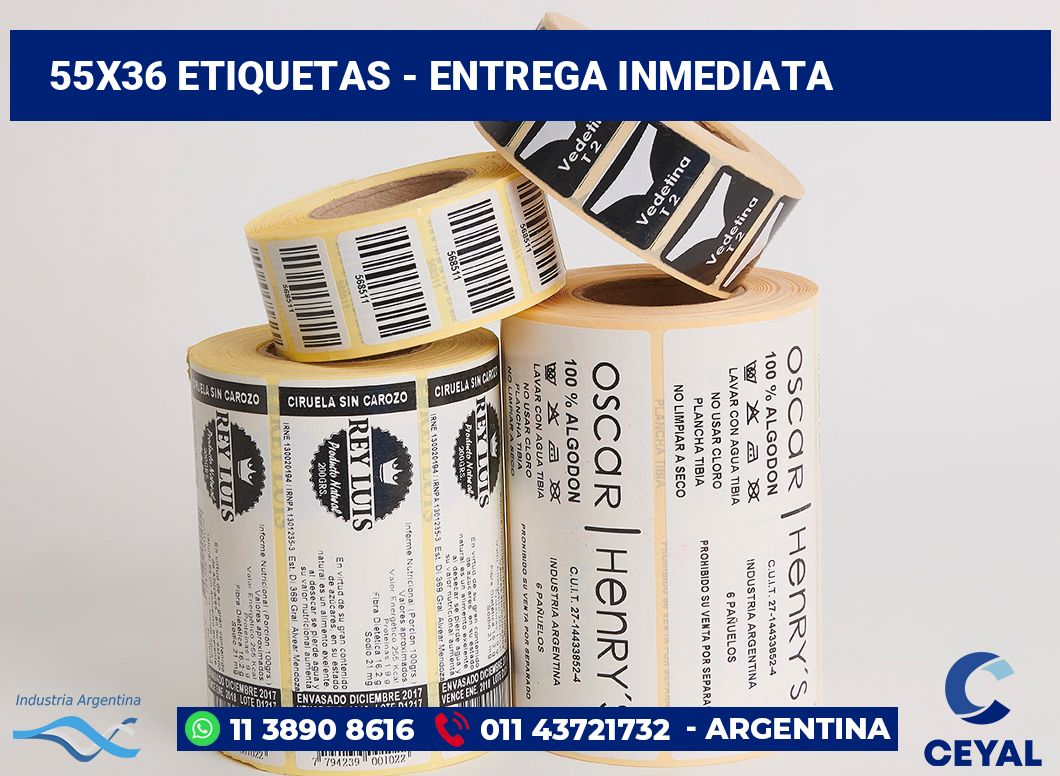 55×36 Etiquetas