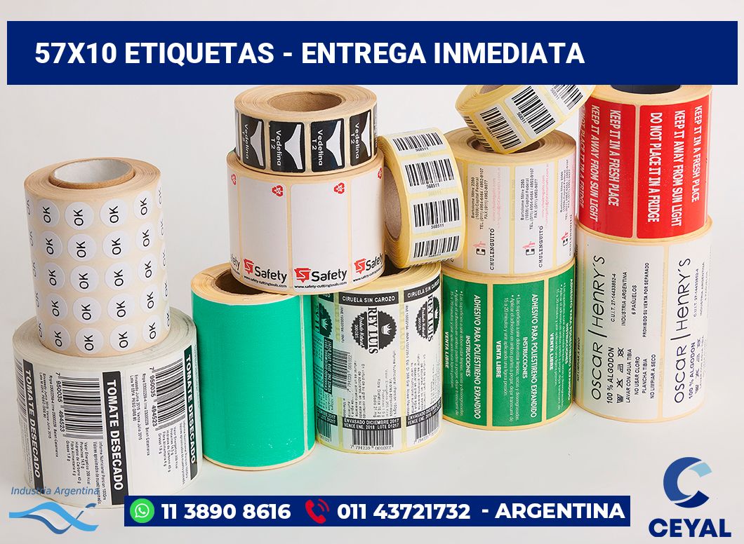 57×10 Etiquetas
