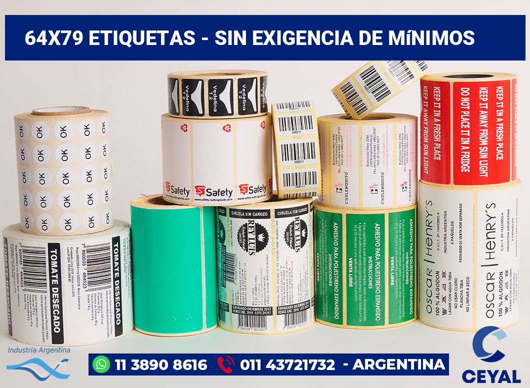 64×79 Etiquetas