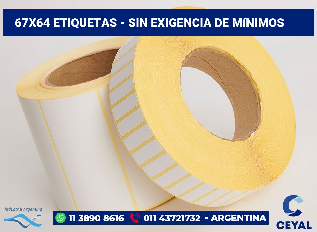 67×64 Etiquetas