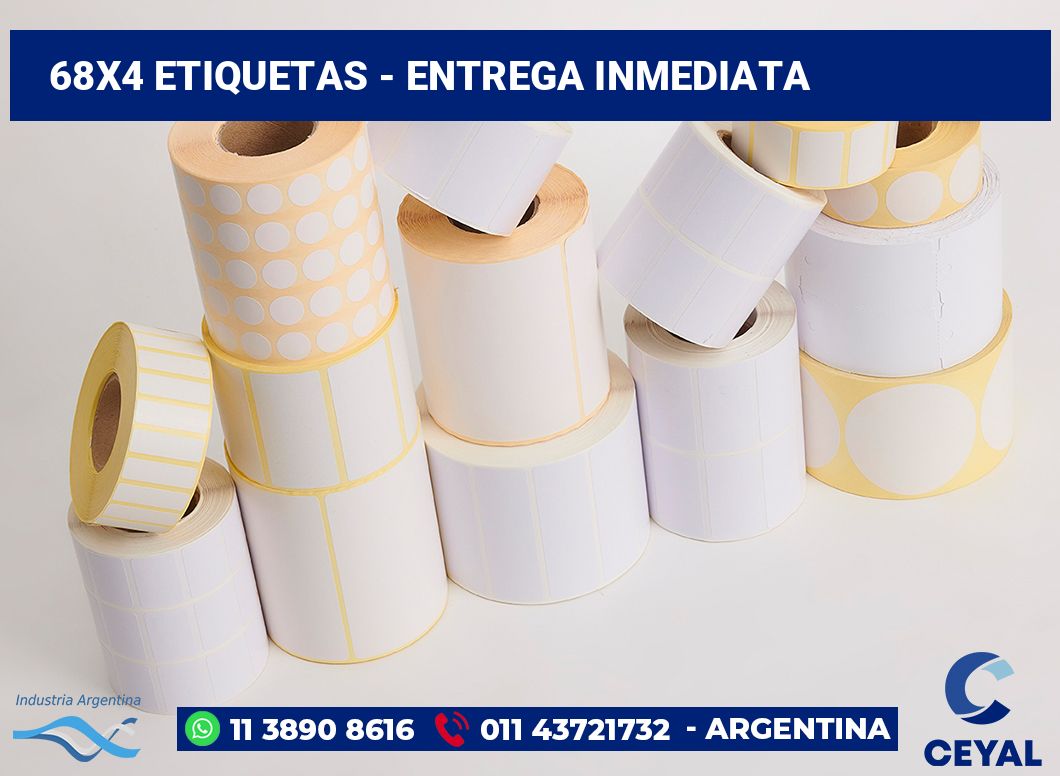 68x4 Etiquetas