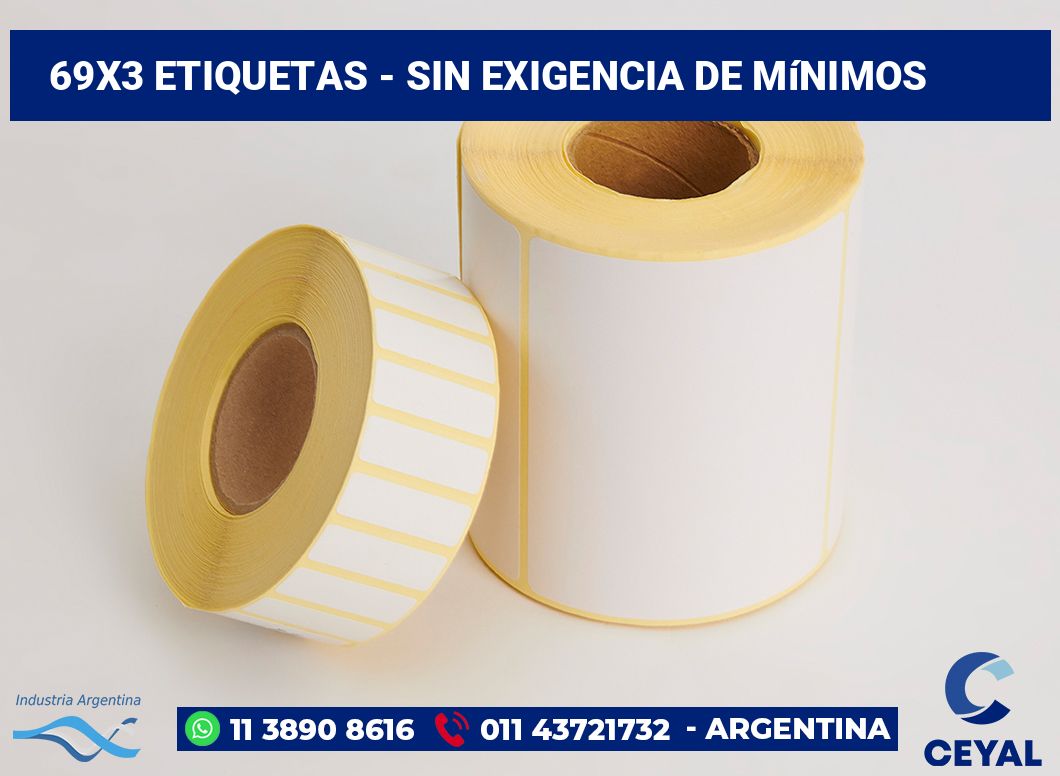 69×3 Etiquetas
