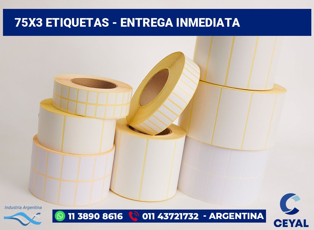 75×3 Etiquetas