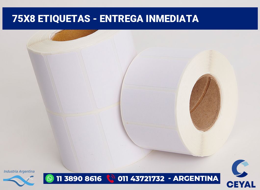 75×8 Etiquetas