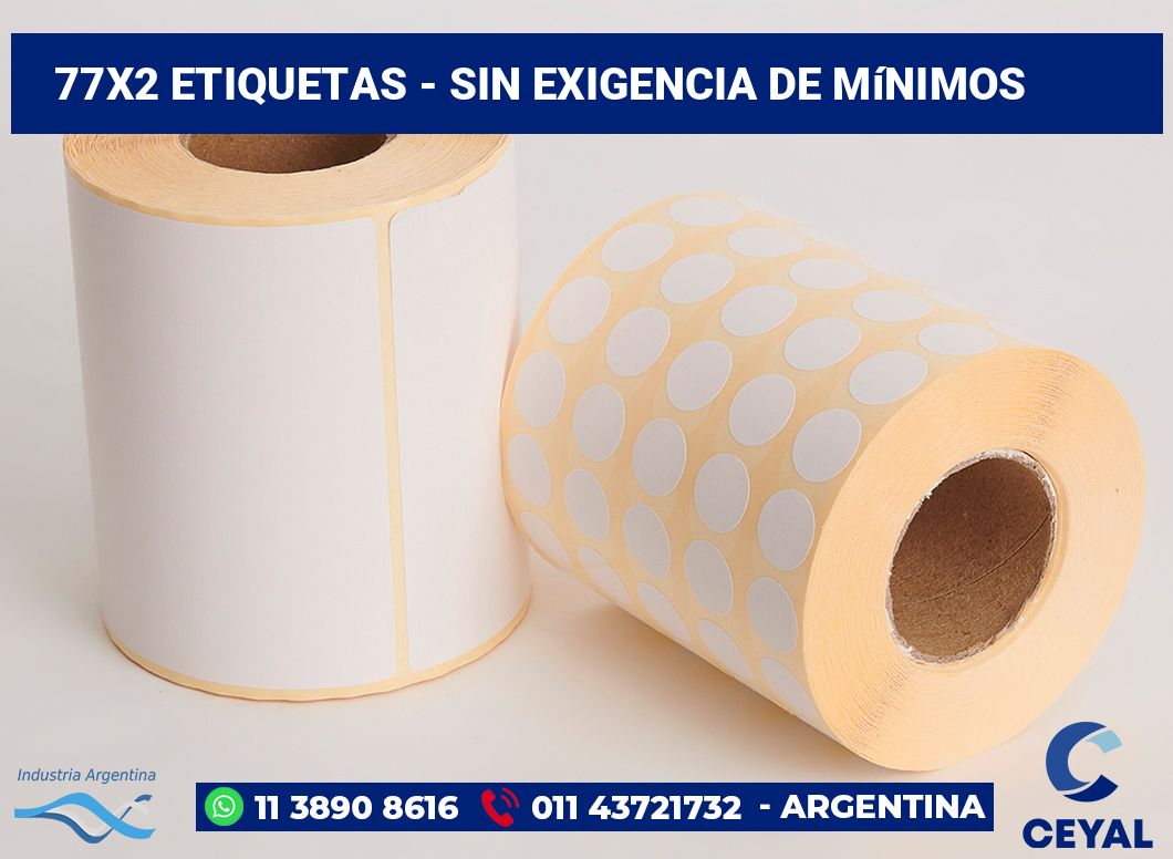 77x2 Etiquetas