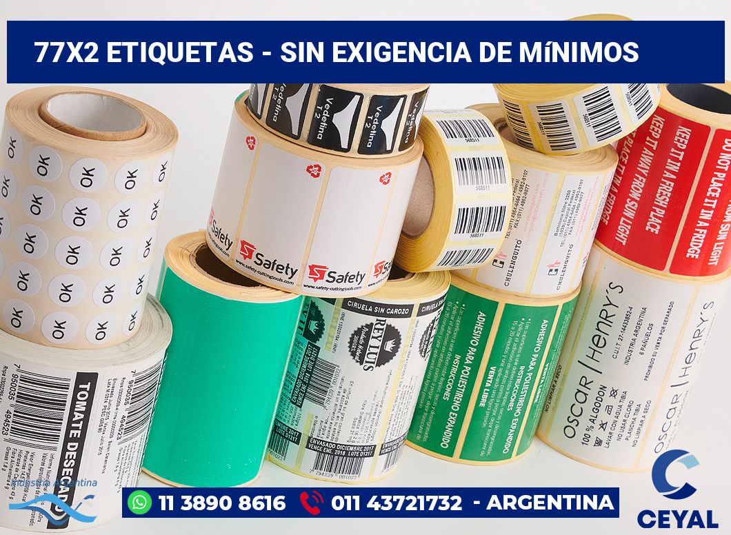 77×2 Etiquetas