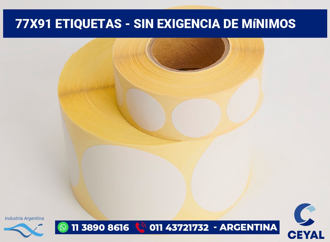 77×91 Etiquetas