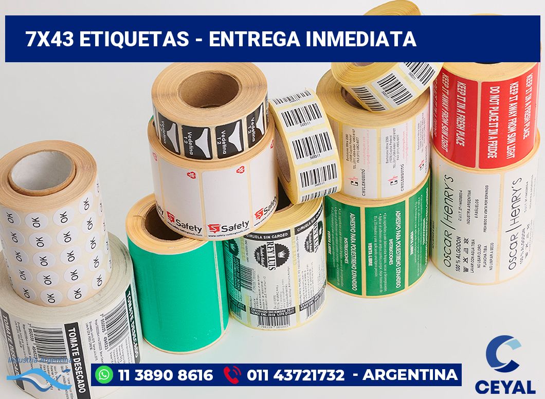 7×43 Etiquetas