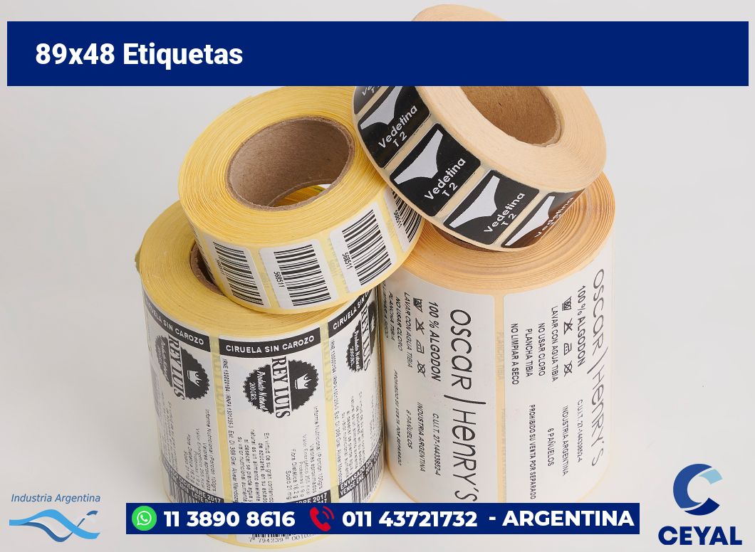 89×48 Etiquetas