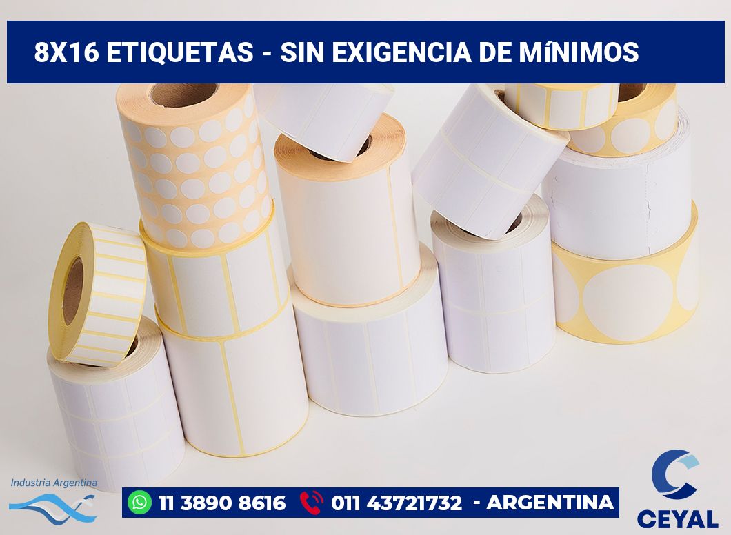 8×16 Etiquetas