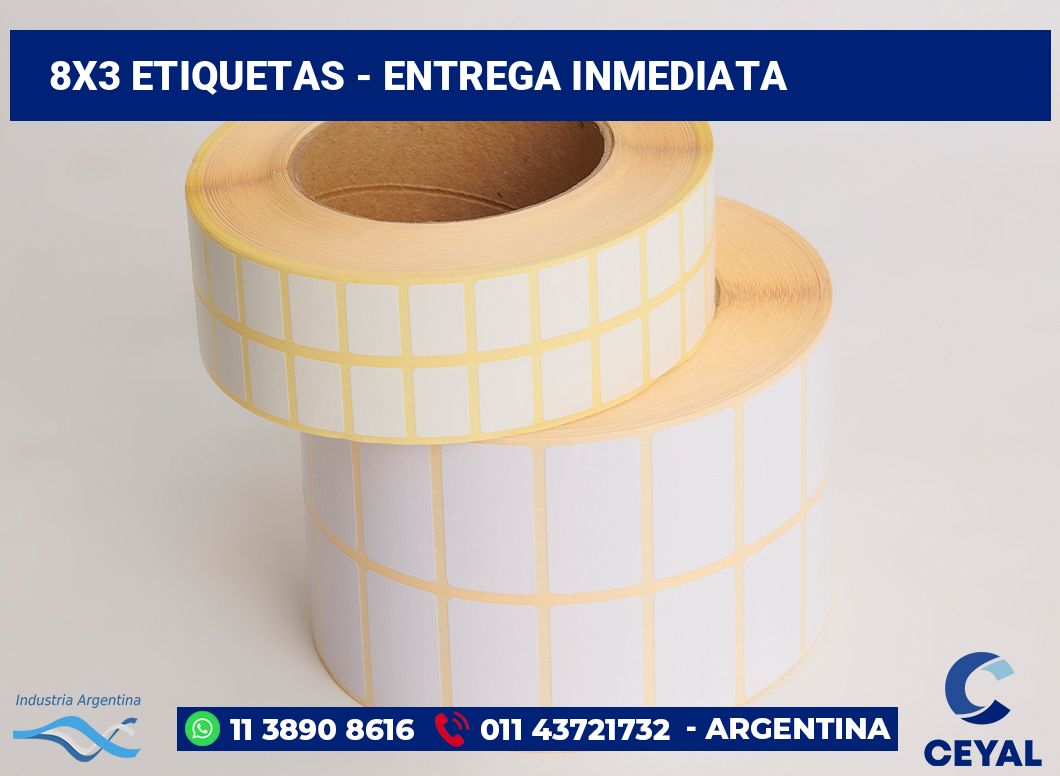 8×3 Etiquetas