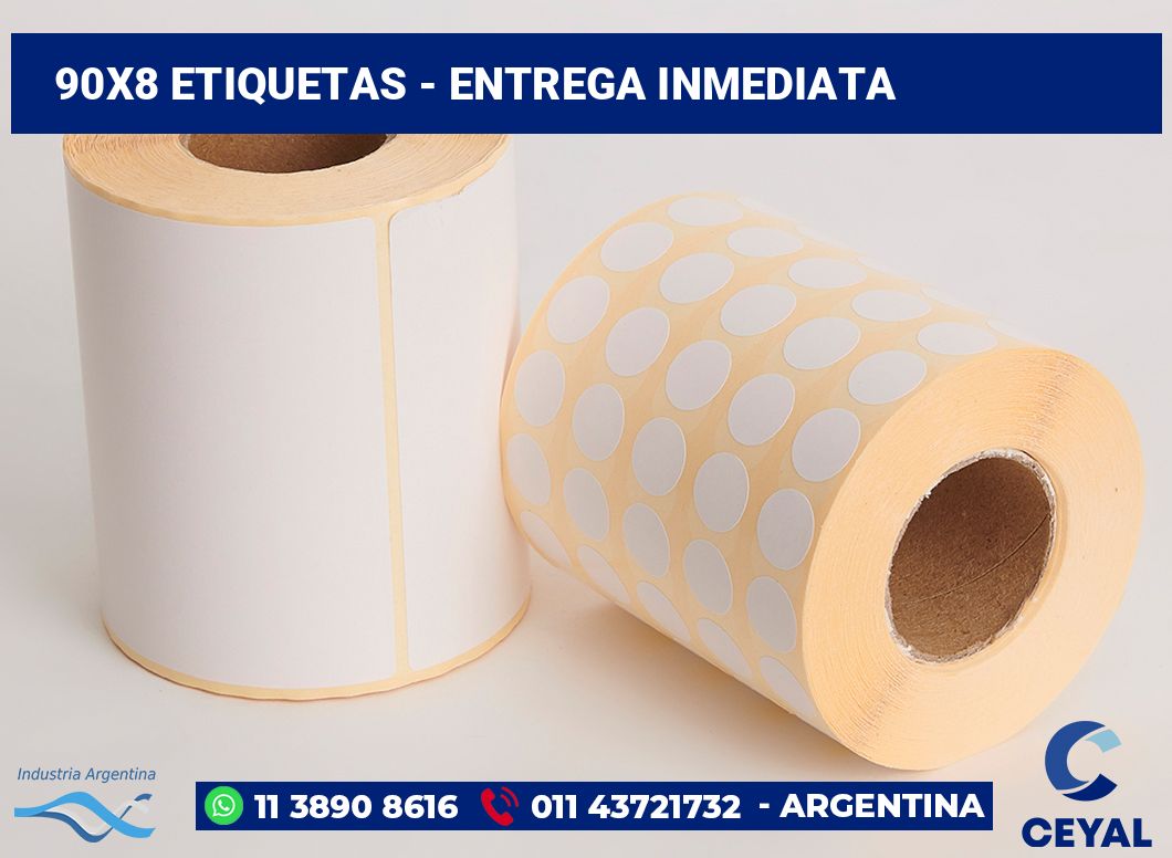 90×8 Etiquetas