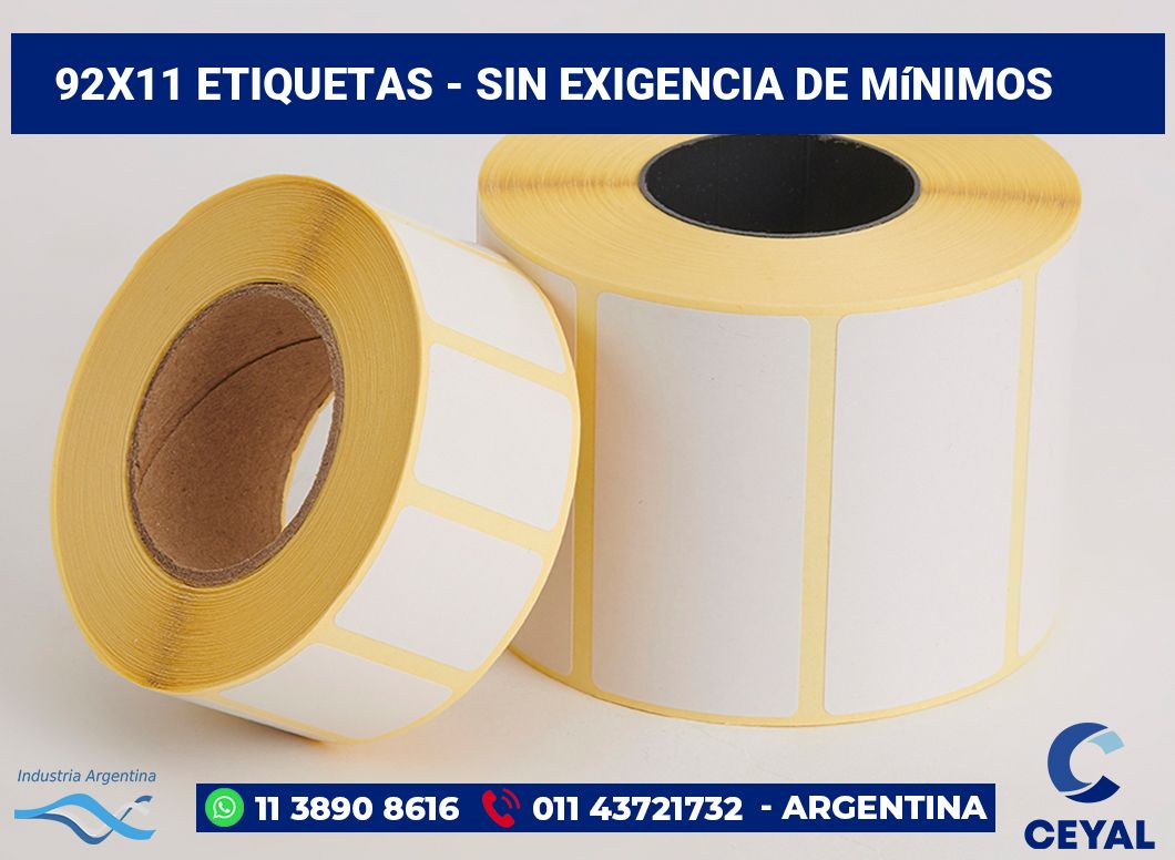 92×11 Etiquetas