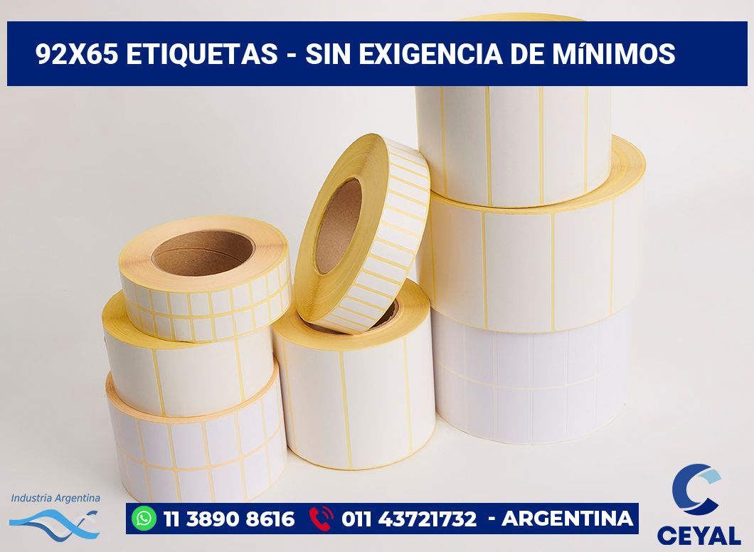 92×65 Etiquetas