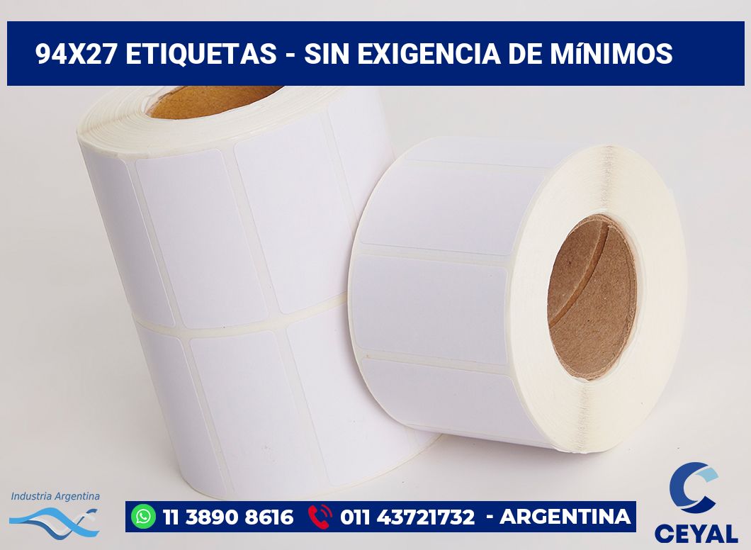94×27 Etiquetas