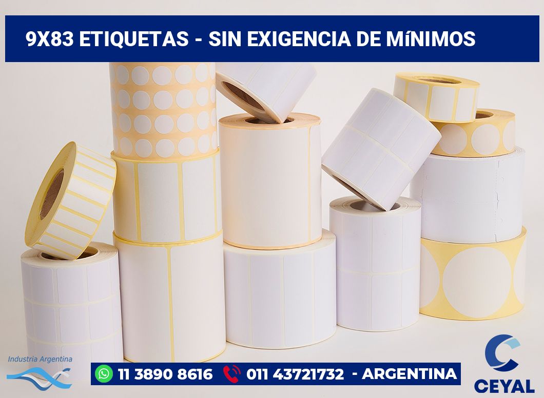 9x83 Etiquetas