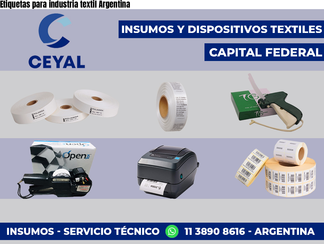 Etiquetas para industria textil Argentina
