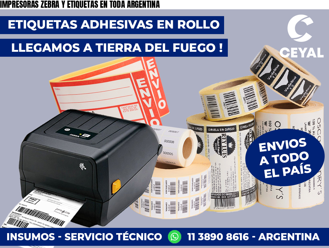 IMPRESORAS ZEBRA Y ETIQUETAS EN TODA ARGENTINA