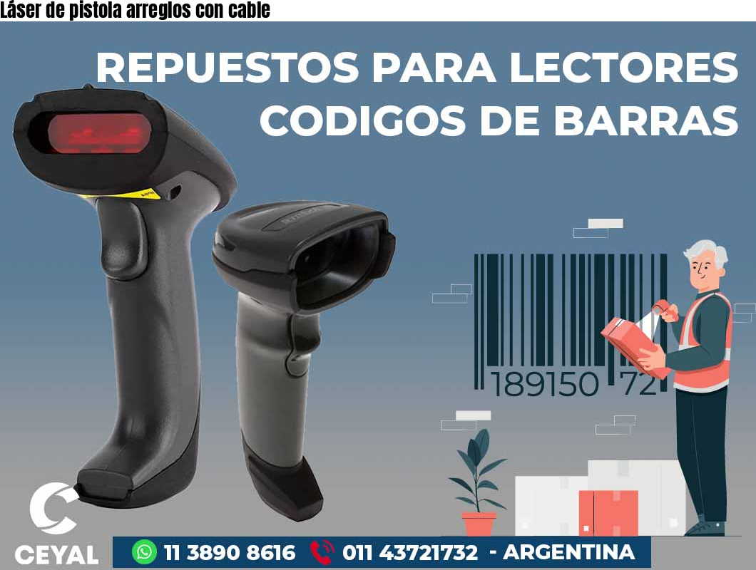 Láser de pistola arreglos con cable