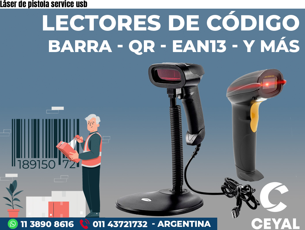 Láser de pistola service usb