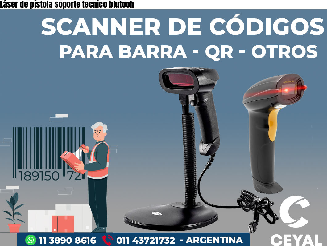 Láser de pistola soporte tecnico blutooh