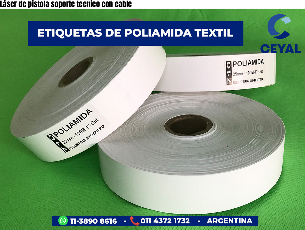 Láser de pistola soporte tecnico con cable