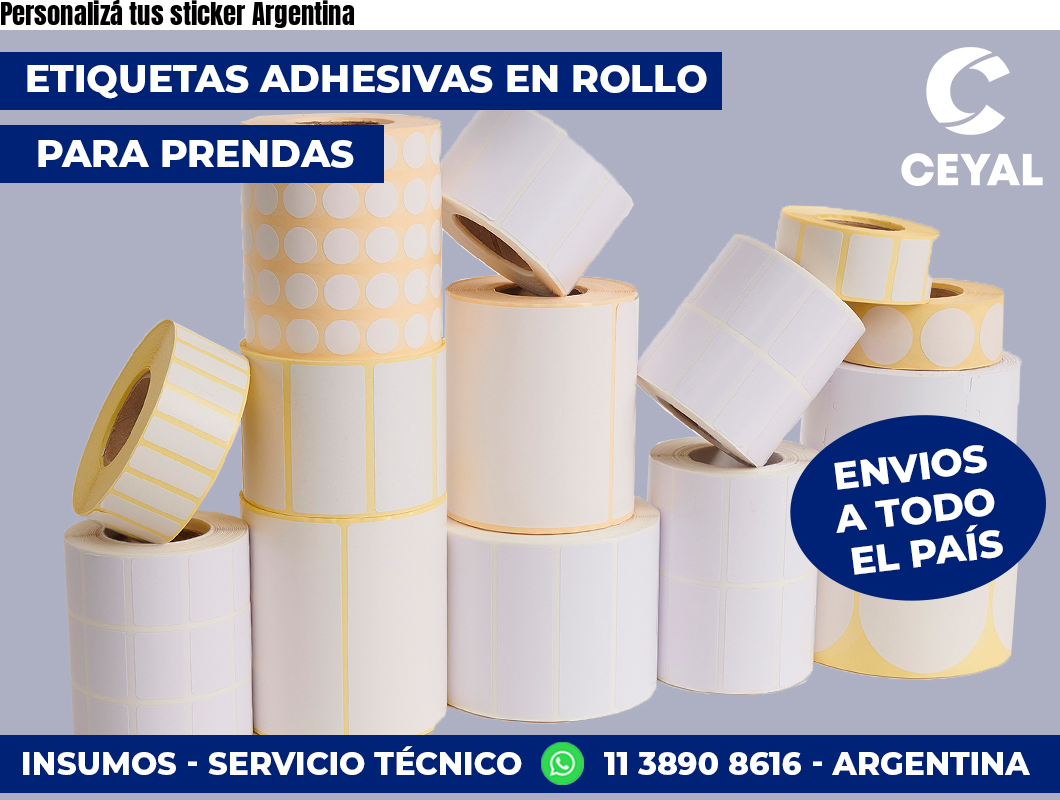Personalizá tus sticker Argentina