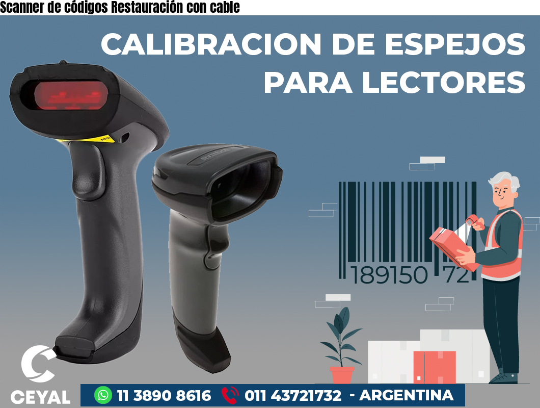 Scanner de códigos Restauración con cable