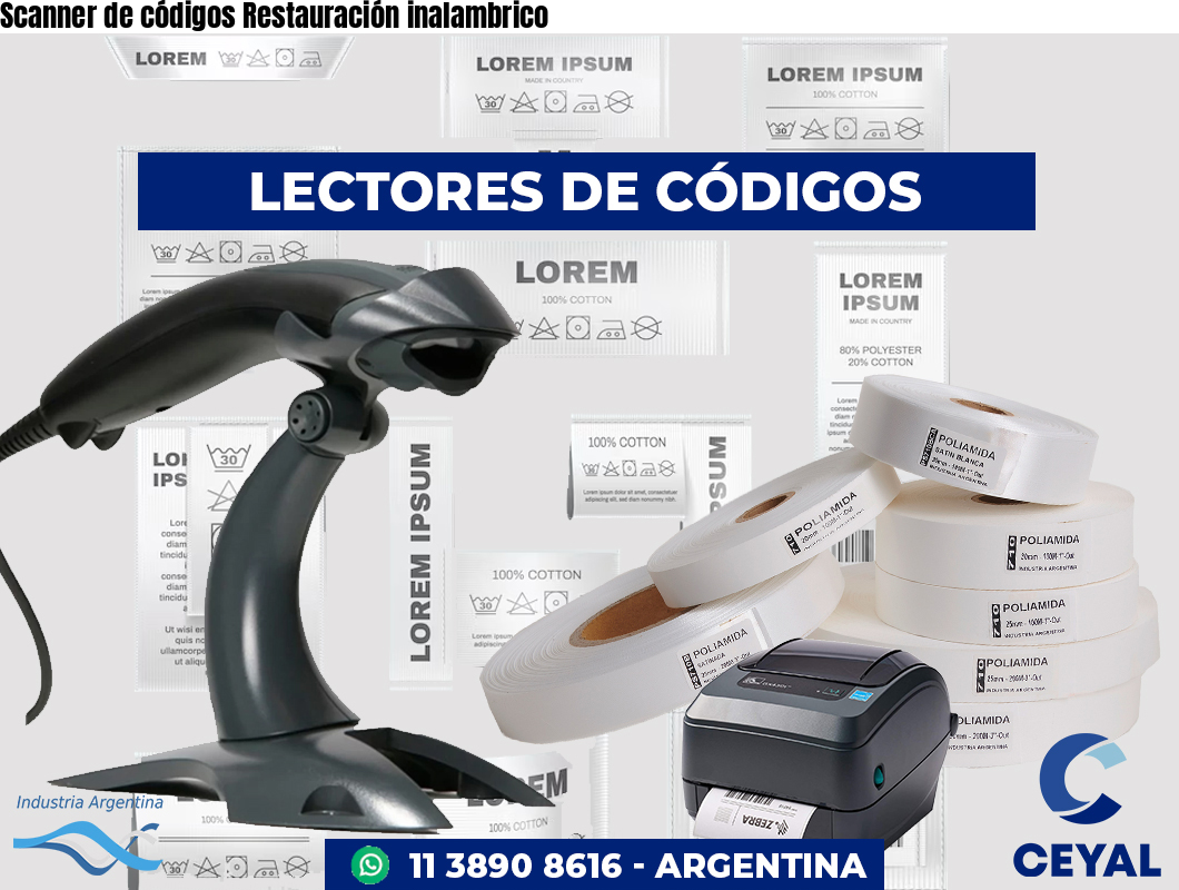 Scanner de códigos Restauración inalambrico