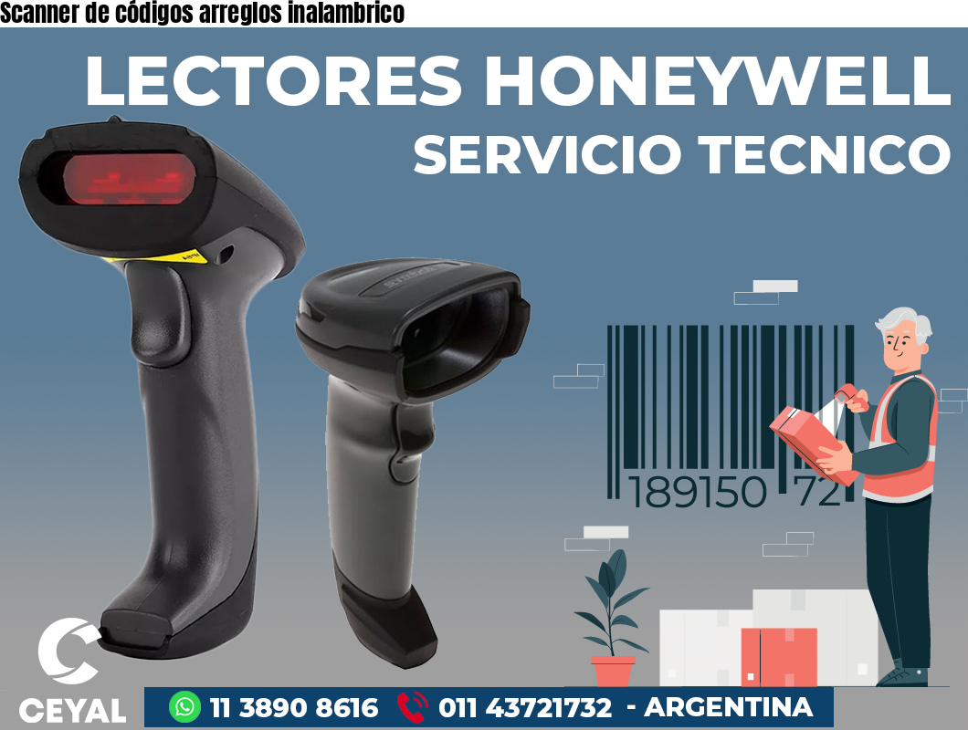 Scanner de códigos arreglos inalambrico
