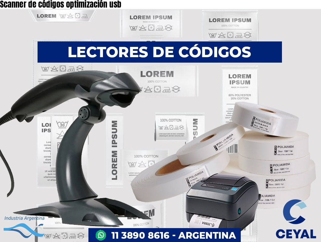 Scanner de códigos optimización usb